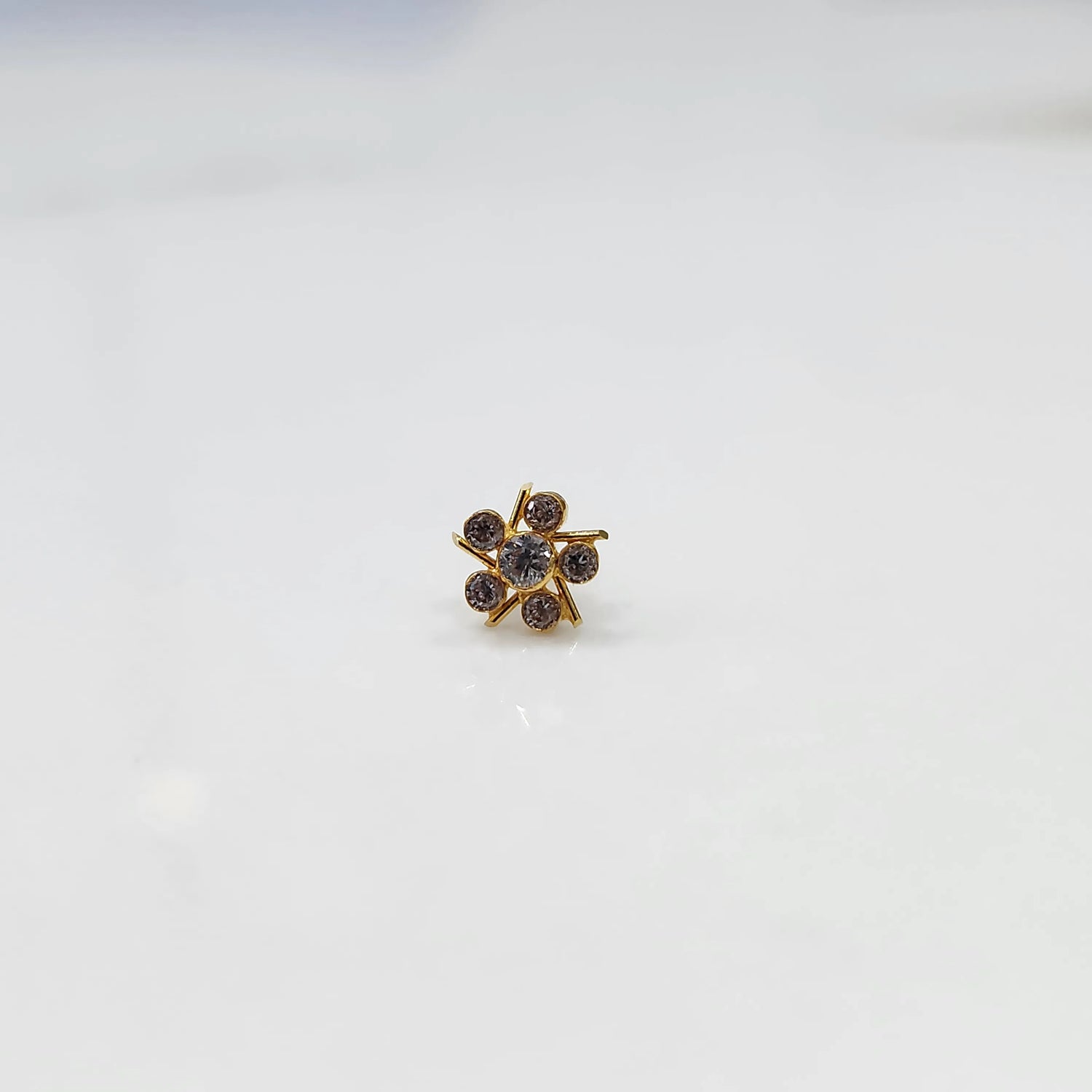 Ruby Spark 18K Stone Gold Nose Pin Online