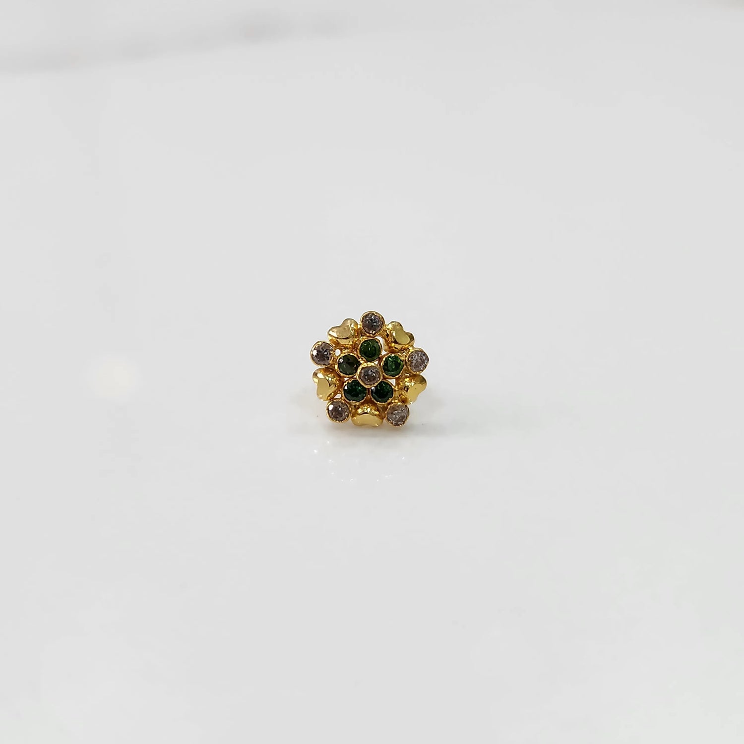 Woodland Cluster 18K Stone Gold Nose Pin Online