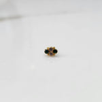 Women's gold nose pin design with gstone cluster minimal style