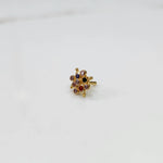 Stone gold nose pin small size detailed top view
