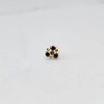 Tiny nose pin gold with floral design