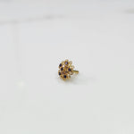 Nose pin new design gold with small floral gemstone cluster