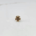 Nose pin new design gold with compact floral gemstone setting