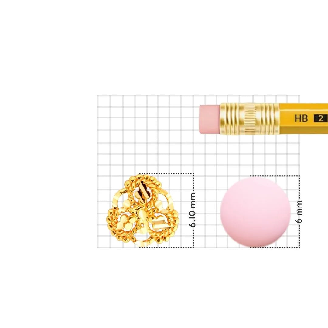 Triple Knot 18K Dailywear Handmade Women's Nose Pin Gold