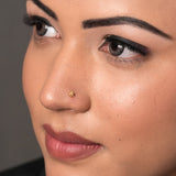 Dual Paisley Gold Nose Pin
