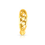 Allure Twist Gold Nose Ring by Yuvora crafted in 18K gold with interlaced vine-inspired twist design, elegant jewellery for oval-shaped face