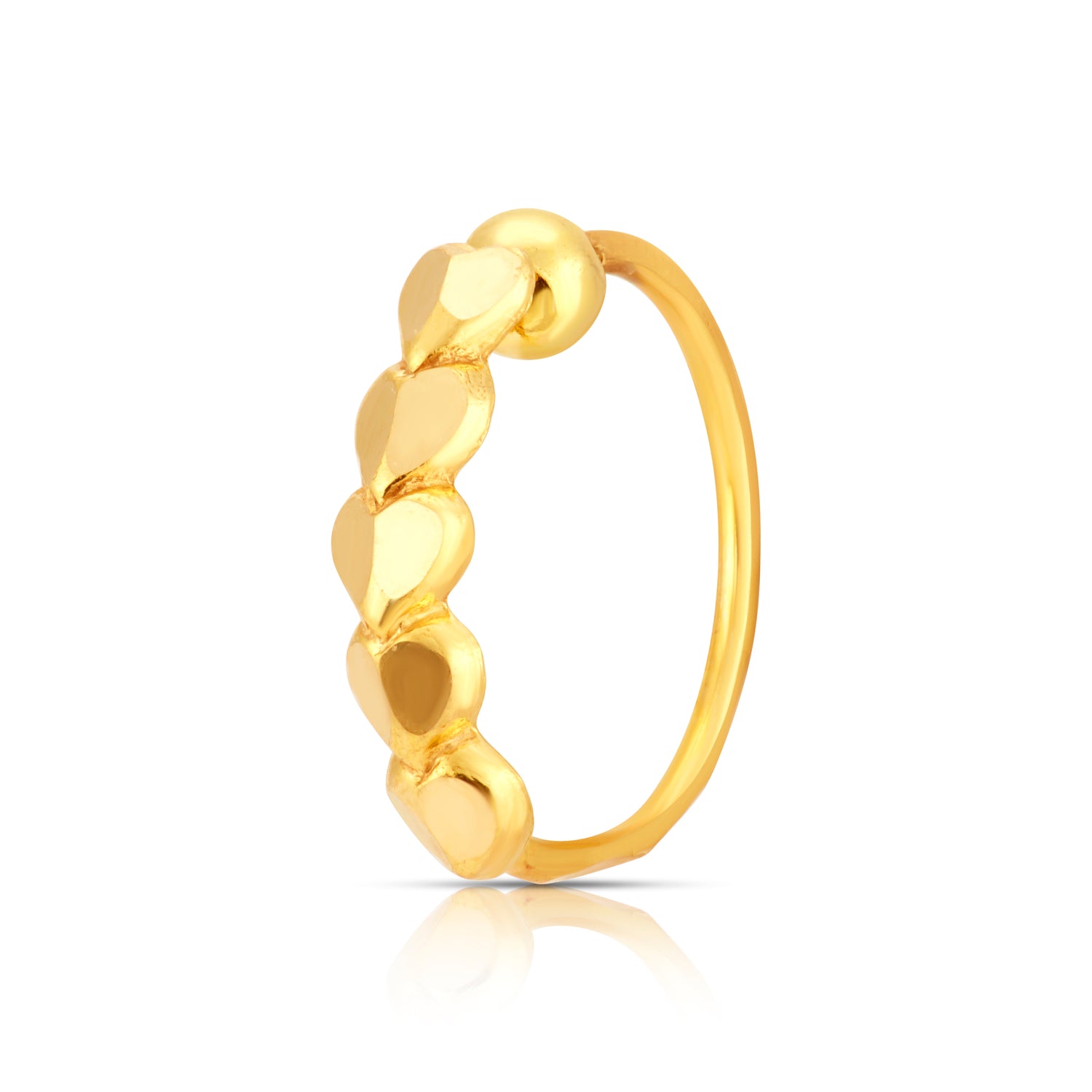Arrowlove Rhythm gold nose ring in 18K gold with sleek arrow-inspired heart design, elegant jewelry for everyday wear