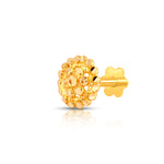 Auric Corona gold nose pin in 18K with radiant circular design inspired by golden sunrise