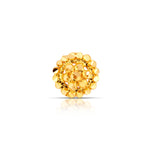 Auric Corona gold nose pin 18K front view with radiant circular sunrise-inspired design