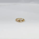 Center Loop Gold Nose Ring crafted in 18K gold with classic loop design placed on a white background
