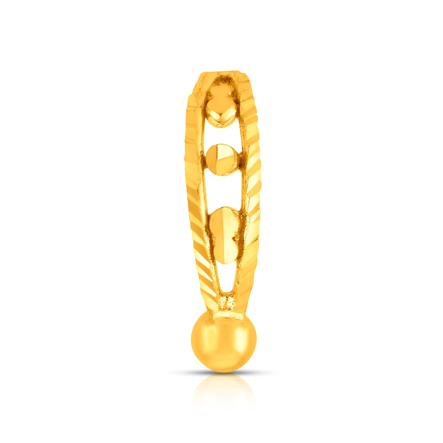 Gold Orbit Gold Nose Ring crafted in 18K gold with celestial orbit-inspired design by Yuvora