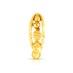 Golden Orbit Gold Nose Ring by Yuvora in 18K gold with cosmic-inspired circular and geometric design, elegant jewellery for women