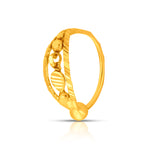 Golden Orbit Gold Nose Ring by Yuvora in 18K gold with cosmic-inspired design and elegant geometric detailing