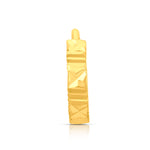 Luxora Fusion gold nose pin side view showing intricate geometric textures in 18K gold, crafted for diamond-shaped faces