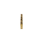 Luxora Fusion gold nose pin in 18K gold with textured geometric side view design, elegant jewelry for diamond-shaped face
