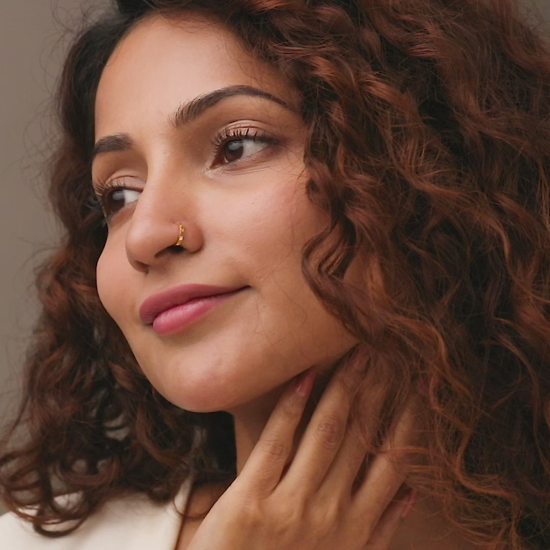 Axis Charm Gold Nose Ring – Elegant Gold Nose Ring for Women