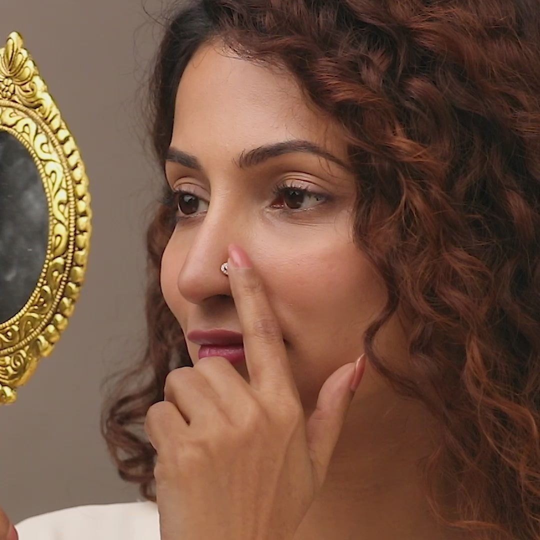 Boho Eye Gold Nose Pin With Diamond For Women