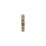 Side view of Regalia Aura gold nose ring with sparkling white stones set in a sleek gold band