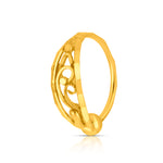 Swirl Delight Gold Nose Ring in 18K gold featuring elegant vine-inspired swirl design