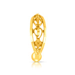 Twist Blossom Gold Nose Ring crafted in 18K gold with floral petal and vine design by Yuvora