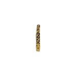 Twist Mosaic gold nose pin in 18K side view showing slim geometric textured mosaic design