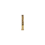 Side profile view of Viva Mosaic gold nose pin in 18K gold with intricate geometric detailing